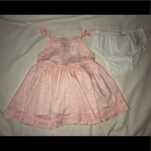 Baby Gap Pink w/ White Polka Dots Dress 6-12 M
